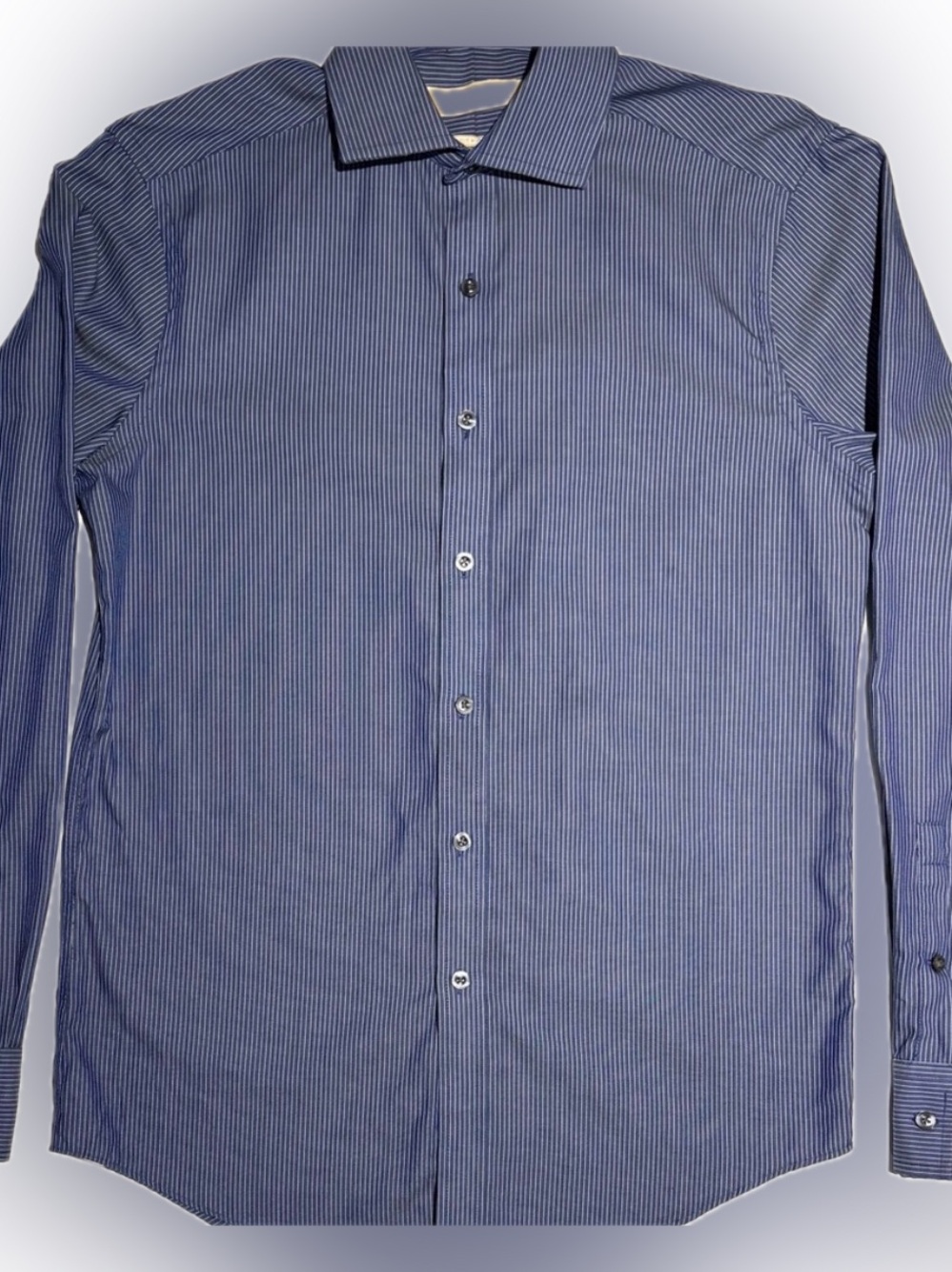 MICHAEL Michael Kors Men's Slim Fit Non Iron Striped Dress Shirt